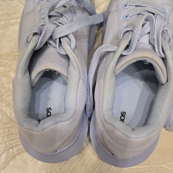 ASOS Light Blue Platform Sneakers Classic Low-Top Design - Picture 9 of 12